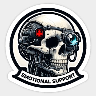 Emotional Support Servo Skull Sticker